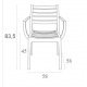 ARTEMIS DARK GREY ΠΟΛΥΘΡΟΝΑ ΠΟΛ/ΝΙΟΥ 58X58X83.5εκ.