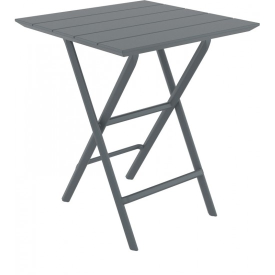 HELEN DARK GREY 60Χ60X74εκ. ΤΡΑΠΕΖΙ ΠΤΥΣ/ΝΟ ΠΟΛ/ΝΙΟΥ