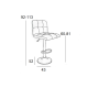 Σκαμπό Μπάρ 2τμχ Bar40 Cappuccino Pu 43x52x113εκ.