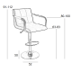 BAR54 ΜΑΥΡΟ PU(Σ2)ΣΚΑΜΠΟ ΜΕ ΑΜΟΡΤΙΣΕΡ 52X50X112εκ.