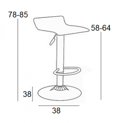 BAR3 WHITE PVC(Σ2)ΣΚΑΜΠΟ ΜΕ ΑΜΟΡΤΙΣΕΡ 38X38X85εκ.