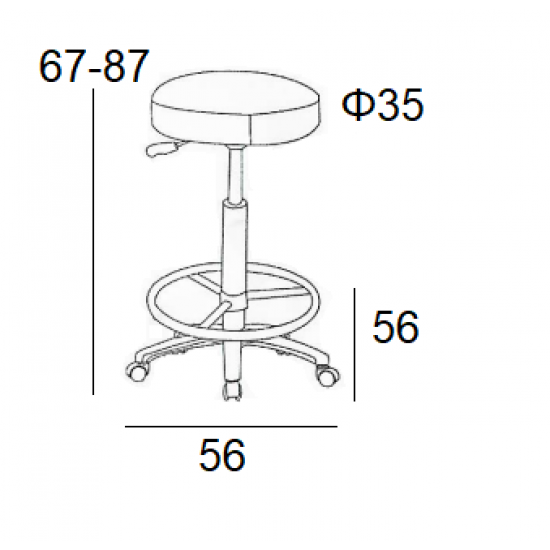 Σκαμπό Μπάρ 2τμχ ST100 Μαύρο Pu 56x56x87εκ.