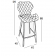 MARTIN ΜΑΥΡΟ ΥΦΑΣΜΑ(Σ2)66εκ. ΣΚΑΜΠΟ ΜΕΤΑΛΛΙΚΟ 45X49X66-98εκ.