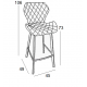 Σκαμπό Μπάρ 2τμχ Martin 73εκ. Γκρί Ύφασμα 45x49x73-106εκ.