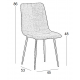 DORA BEIGE ΥΦΑΣΜΑ(Σ4)ΚΑΡΕΚΛΑ ΜΕΤΑΛΛΙΚΗ 45X53X86εκ.