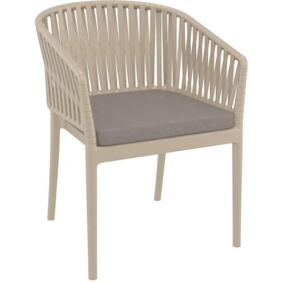 PORTOFINO ΜΑΞΙΛΑΡΙ ΚΑΘΙΣΜΑΤΟΣ LIGHT BROWN 48X50X5εκ.