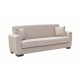 ANIMA LIGHT BROWN ΥΦΑΣΜΑ 3ΘΕΣΙΟΣ ΚΑΝΑΠΕΣ/ΚΡΕΒΑΤΙ ΜΕ ΑΠΟΘ.ΧΩΡΟ 210X80X75εκ.