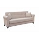 AZUR LIGHT BROWN ΥΦΑΣΜΑ 3ΘΕΣΙΟΣ ΚΑΝΑΠΕΣ/ΚΡΕΒΑΤΙ ΜΕ ΑΠΟΘ.ΧΩΡΟ 210X80X75εκ.