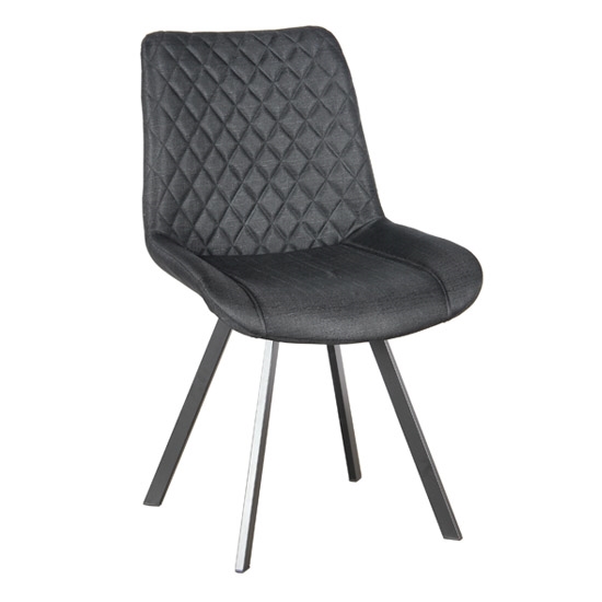ALESIA S BLACK ΥΦΑΣΜΑ ΚΑΡΕΚΛΑ ΜΕΤΑΛΛΙΚΗ 53X61X86εκ.