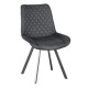 ALESIA S BLACK ΥΦΑΣΜΑ ΚΑΡΕΚΛΑ ΜΕΤΑΛΛΙΚΗ 53X61X86εκ.