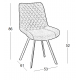 ALESIA S BLACK ΥΦΑΣΜΑ ΚΑΡΕΚΛΑ ΜΕΤΑΛΛΙΚΗ 53X61X86εκ.