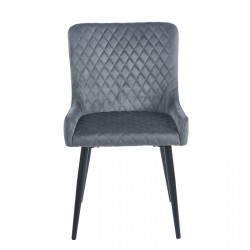 VANESA GREY VELVET ΥΦΑΣΜΑ ΚΑΡΕΚΛΑ ΜΕΤΑΛΛΙΚΗ 46X62X86εκ.