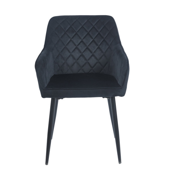 SIENA BLACK VELVET ΥΦΑΣΜΑ ΠΟΛΥΘΡΟΝΑ ΜΕΤΑΛΛΙΚΗ 54X58X82εκ.