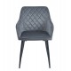 SIENA GREY VELVET ΥΦΑΣΜΑ ΠΟΛΥΘΡΟΝΑ ΜΕΤΑΛΛΙΚΗ 54X58X82εκ.