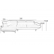 CORNER GREY ΥΦΑΣΜΑ ΚΑΝΑΠΕΣ ΔΕΞΙΑ ΓΩΝΙΑ 250X153X80εκ.