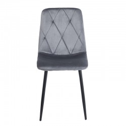 EVA GREY VELVET ΥΦΑΣΜΑ ΚΑΡΕΚΛΑ ΜΕΤΑΛΛΙΚΗ 43X55X90εκ.
