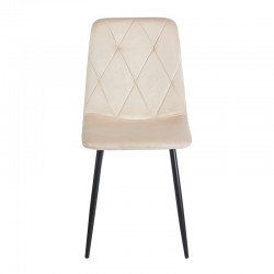 EVA BEIGE VELVET ΥΦΑΣΜΑ ΚΑΡΕΚΛΑ ΜΕΤΑΛΛΙΚΗ 43X55X90εκ.