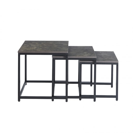 NOLAN SET 3 ΤΜΧ ΤΡΑΠΕΖΑΚΙΑ CEMENT 50X50X50-45X45X45-40X40X40εκ.