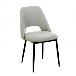 MADISON L. BEIGE ΥΦΑΣΜΑ ΚΑΡΕΚΛΑ ΜΕΤΑΛΛΙΚΗ 45X54X83εκ.