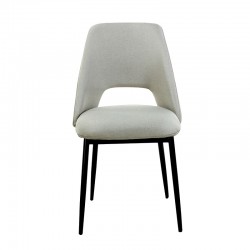 MADISON L. BEIGE ΥΦΑΣΜΑ ΚΑΡΕΚΛΑ ΜΕΤΑΛΛΙΚΗ 45X54X83εκ.
