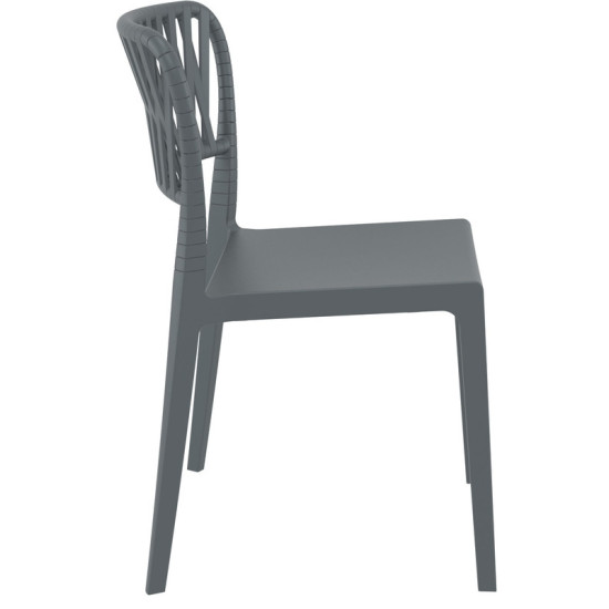 PORTOFINO DARK GREY ΚΑΡΕΚΛΑ ΠΟΛ/ΝΙΟΥ 52X56X83εκ.