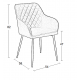 SIENA GREY VELVET ΥΦΑΣΜΑ ΠΟΛΥΘΡΟΝΑ ΜΕΤΑΛΛΙΚΗ 54X58X82εκ.