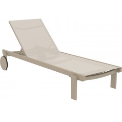 CASABLANCA ΞΑΠΛΩΣΤΡΑ TAUPE/TAUPE ΑΛΟΥΜ-ΠΟΛ/ΝΙΟΥ 74X190X31εκ.