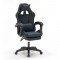 A9937 ΜΑΥΡΟ PVC ΠΟΛΥΘΡΟΝΑ GAMING/ΜΕ ΥΠΟΠΟΔΙΟ 64X59X43-112/53-125εκ.