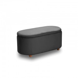 FOSTER ΣΚΑΜΠΟ VELVET GREY ΜΕ ΑΠΟΘ. ΧΩΡΟ 99Χ45X45εκ.