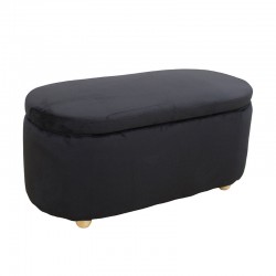 FOSTER ΣΚΑΜΠΟ VELVET BLACK ΜΕ ΑΠΟΘ. ΧΩΡΟ 99Χ45X45εκ.