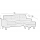 LIANA S DARK GREY ΥΦΑΣΜΑ ΚΑΝΑΠΕΣ ΓΩΝΙΑ 185Χ126X84εκ.