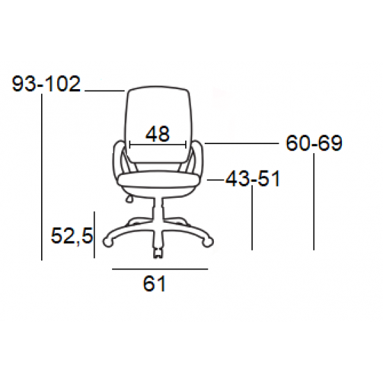A1600-W ΛΕΥΚΟ/ΡΟΖ MESH ΠΟΛΥΘΡΟΝΑ ΓΡΑΦΕΙΟΥ 61X52.5X43-93/51-102εκ.