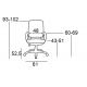 A1600 ΧΡΩΜΙΟ/ΜΑΥΡΟ MESH ΠΟΛΥΘΡΟΝΑ ΓΡΑΦΕΙΟΥ 61X52.5X43-93/51-102εκ.