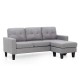 LIANA S GREY ΥΦΑΣΜΑ ΚΑΝΑΠΕΣ ΓΩΝΙΑ 185Χ126X84εκ.