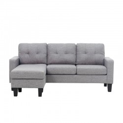 LIANA S GREY ΥΦΑΣΜΑ ΚΑΝΑΠΕΣ ΓΩΝΙΑ 185Χ126X84εκ.