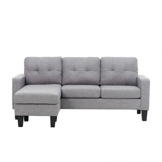 LIANA S GREY ΥΦΑΣΜΑ ΚΑΝΑΠΕΣ ΓΩΝΙΑ 185Χ126X84εκ.