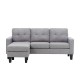 LIANA S GREY ΥΦΑΣΜΑ ΚΑΝΑΠΕΣ ΓΩΝΙΑ 185Χ126X84εκ.