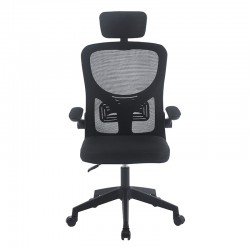 A9945 ΜΑΥΡO MESH ΠΟΛΥΘΡΟΝΑ ΓΡΑΦΕΙΟΥ 59X60X46-113/56-126εκ.
