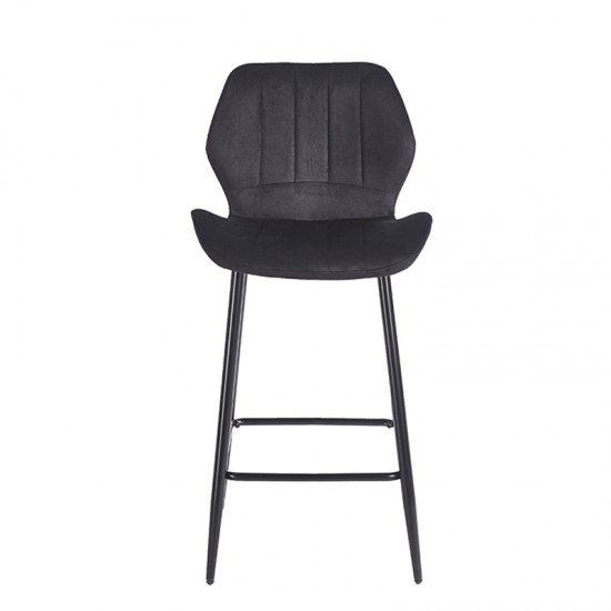 DYLAN BLACK VELVET ΥΦΑΣΜΑ 65εκ. ΣΚΑΜΠΟ ΜΕΤΑΛΛΙΚΟ 46X45X65-95εκ.