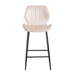 DYLAN BEIGE VELVET ΥΦΑΣΜΑ 65εκ. ΣΚΑΜΠΟ ΜΕΤΑΛΛΙΚΟ 46X45X65-95εκ.