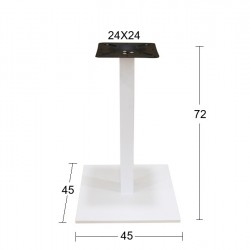 FLAT PROMO ΛΕΥΚΗ 45Χ45Χ72εκ.(Π/Ρ)ΒΑΣΗ ΜΕΤΑΛΛΙΚΗ ΜΕ ΡΕΓ/ΡΟΥΣ
