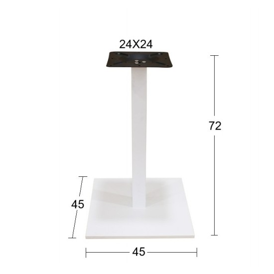 FLAT PROMO ΛΕΥΚΗ 45Χ45Χ72εκ.(Π/Ρ)ΒΑΣΗ ΜΕΤΑΛΛΙΚΗ ΜΕ ΡΕΓ/ΡΟΥΣ