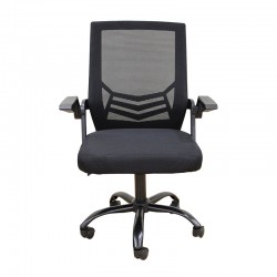 A1830 ΜΑΥΡΟ/ΜΑΥΡΟ MESH ΠΟΛ/ΝΑ ΓΡΑΦΕΙΟΥ 62X54X44-91/53-100εκ.
