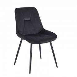 SILVIA BLACK VELVET ΥΦΑΣΜΑ ΚΑΡΕΚΛΑ ΜΕΤΑΛΛΙΚΗ 51X58X87εκ.