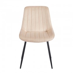BONY BEIGE VELVET ΥΦΑΣΜΑ ΚΑΡΕΚΛΑ ΜΕΤΑΛΛΙΚΗ 51X58X87εκ.