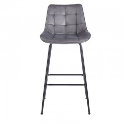 ERMINA GREY VELVET ΥΦΑΣΜΑ 75εκ. ΣΚΑΜΠΟ ΜΕΤΑΛΛΙΚΟ 49X50X75-104εκ.