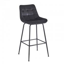 ERMINA BLACK VELVET ΥΦΑΣΜΑ 75εκ. ΣΚΑΜΠΟ ΜΕΤΑΛΛΙΚΟ 49X50X75-104εκ.