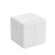 ENZO WHITE PU ΣΚΑΜΠΟ 31X31X31εκ.