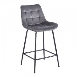 ERMINA GREY VELVET ΥΦΑΣΜΑ 64εκ. ΣΚΑΜΠΟ ΜΕΤΑΛΛΙΚΟ 49X50X64-94εκ.