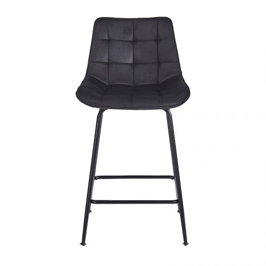 ERMINA BLACK VELVET ΥΦΑΣΜΑ 64εκ. ΣΚΑΜΠΟ ΜΕΤΑΛΛΙΚΟ 49X50X64-94εκ.